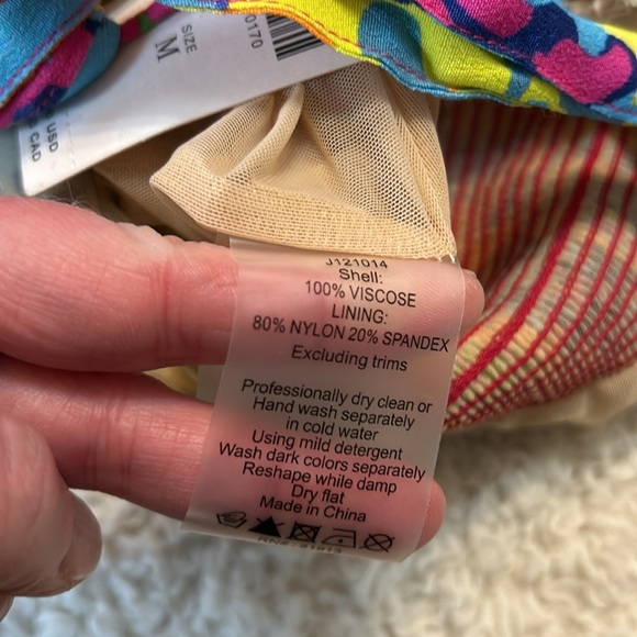 NWT ANTHRO PLENTY BY REESE M  tie-back halter romper in  pink/blue ditzy floral - Picture 7 of 12